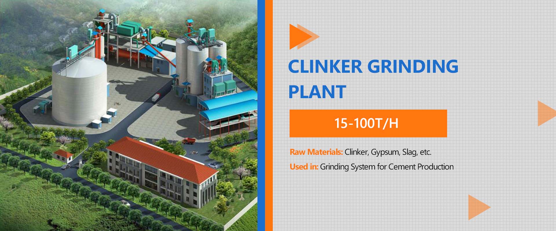 cement clinker grinding plant